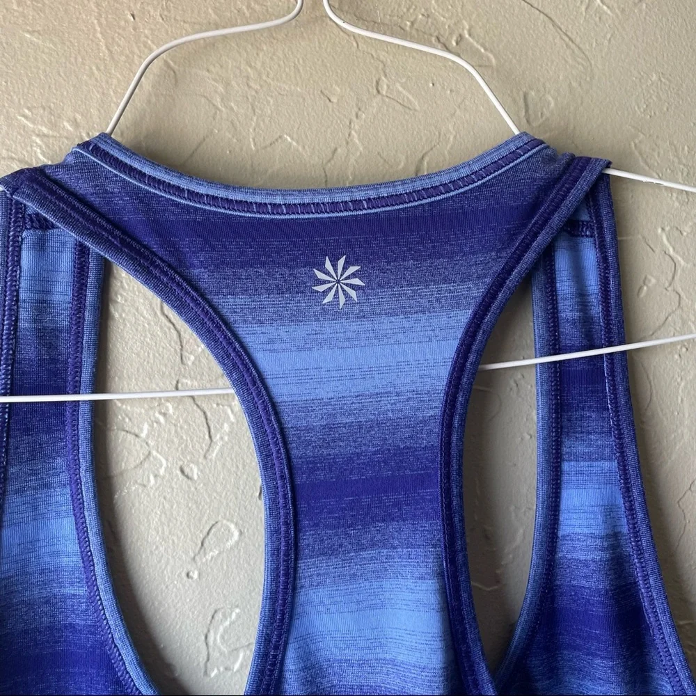 Athleta Chi Ombré blue stripe tank top small - Picture 4 of 11